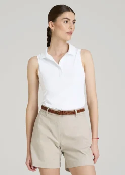 Active Sleeveless Polo Shirt for Tall Women