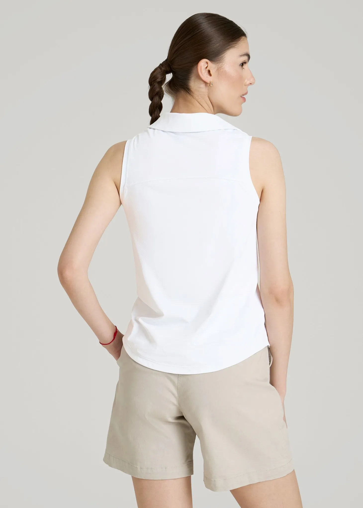 Active Sleeveless Polo Shirt for Tall Women