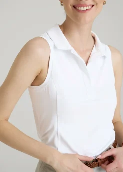 Active Sleeveless Polo Shirt for Tall Women