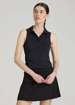 Active Sleeveless Polo Shirt for Tall Women