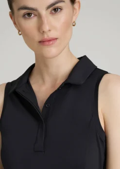 Active Sleeveless Polo Shirt for Tall Women