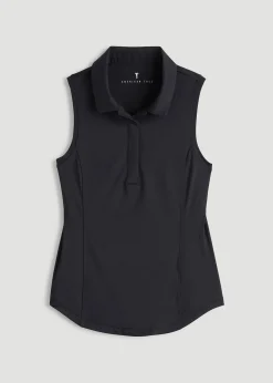 Active Sleeveless Polo Shirt for Tall Women