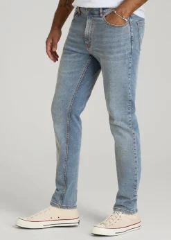 A.T. Basics Men's Dylan Slim Fit Jeans for Tall Men
