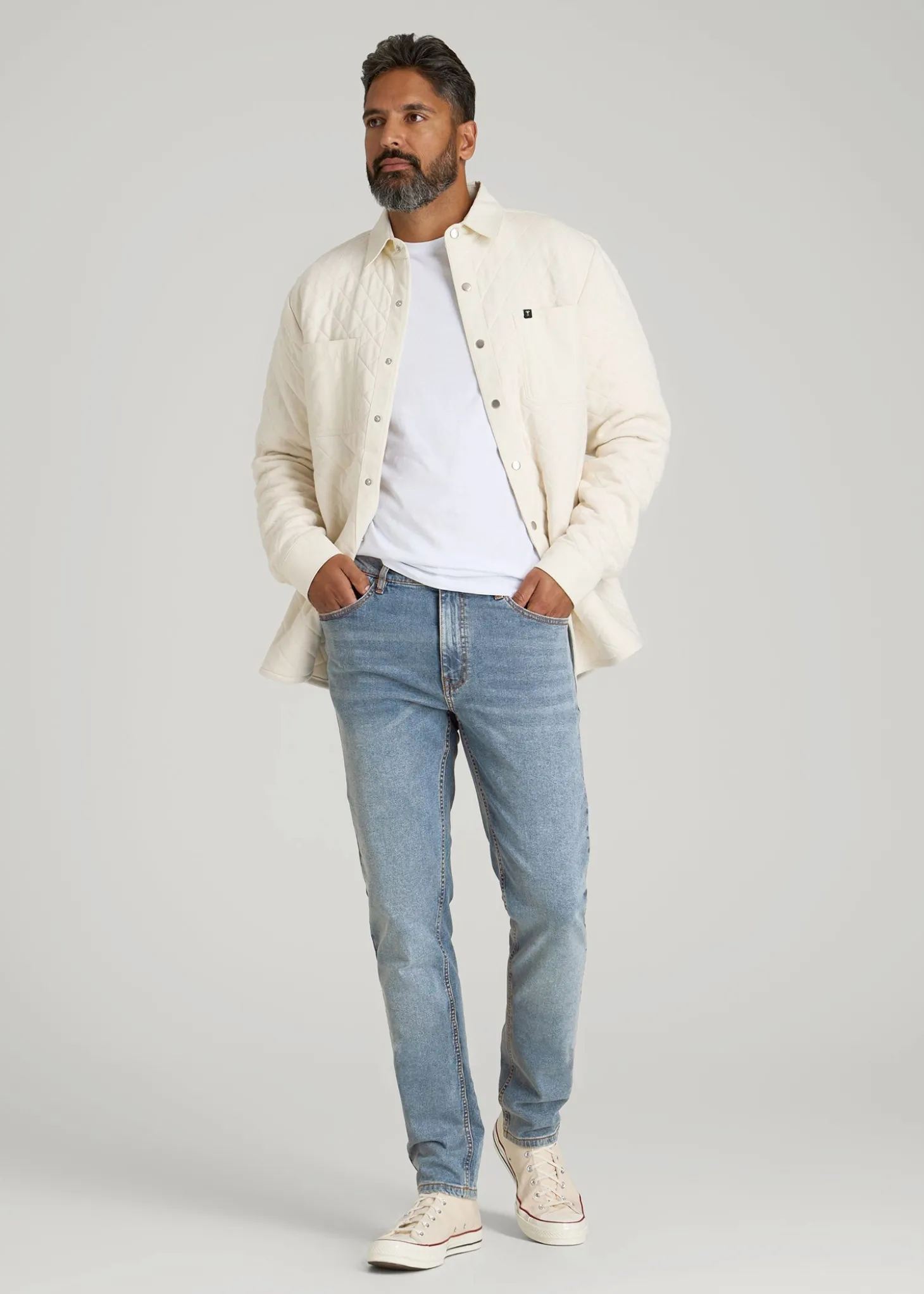 A.T. Basics Men's Dylan Slim Fit Jeans for Tall Men
