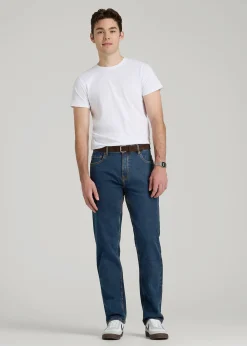 A.T. Basics Men's J1 Straight Fit Jeans for Tall Men