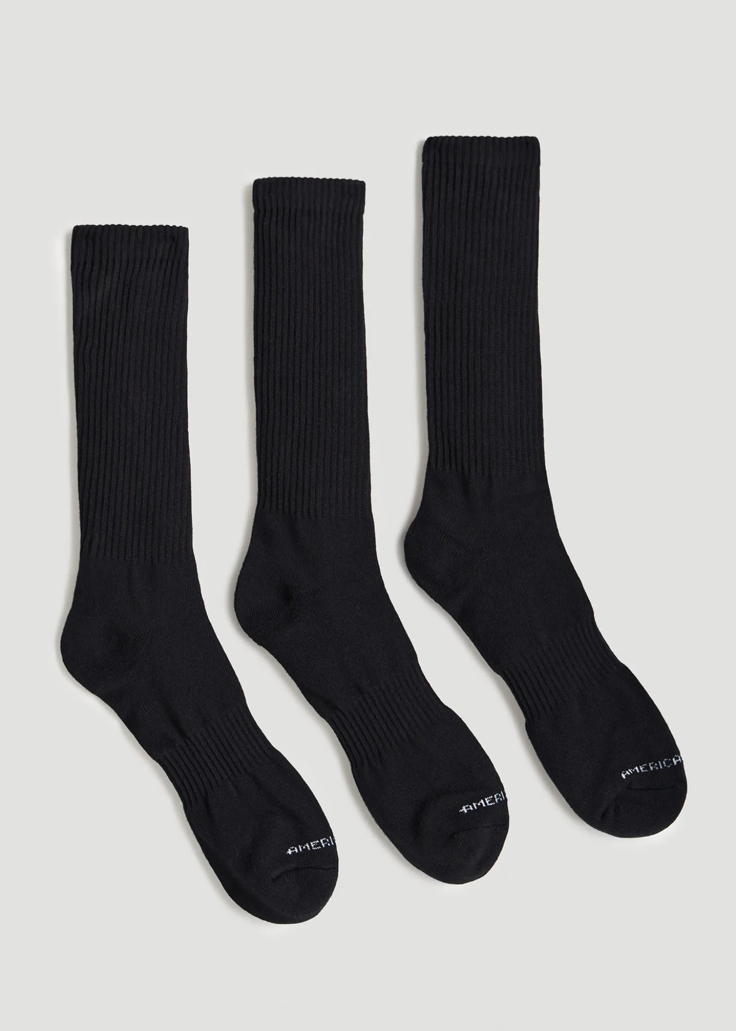 Athletic Crew Socks (X-Large Size: 13-15) for Tall Men