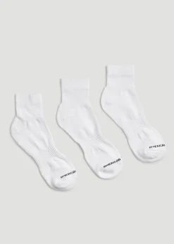 Athletic Mid Ankle Socks (X-Large Size: 14-17) for Tall Men