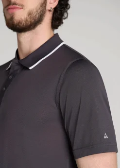 A.T. Performance Tipped Golf Polo for Tall Men