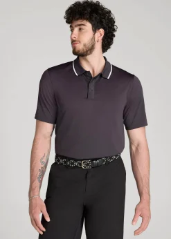 A.T. Performance Tipped Golf Polo for Tall Men