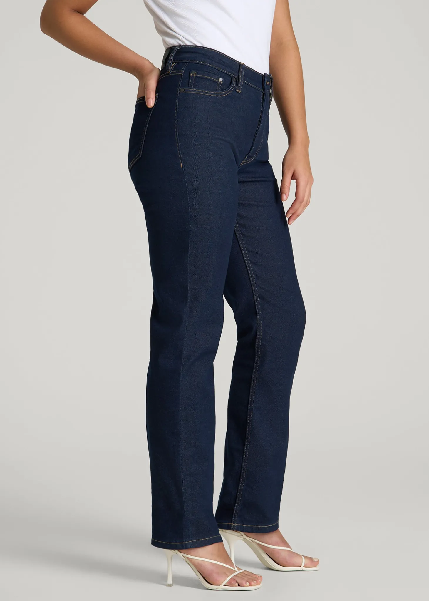 Avery Curve High-Rise Straight Leg Jeans for Tall Women