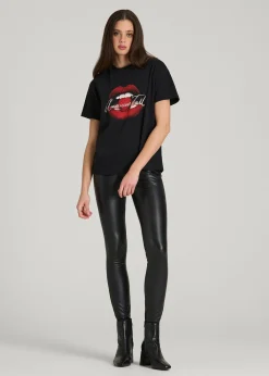 Black Cherry Lips Graphic Tee for Tall Women