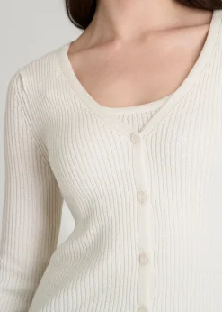 Boucle Knit Cardigan for Tall Women