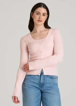 Boucle Knit Cardigan for Tall Women