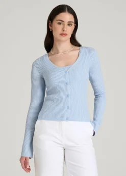 Boucle Knit Cardigan for Tall Women