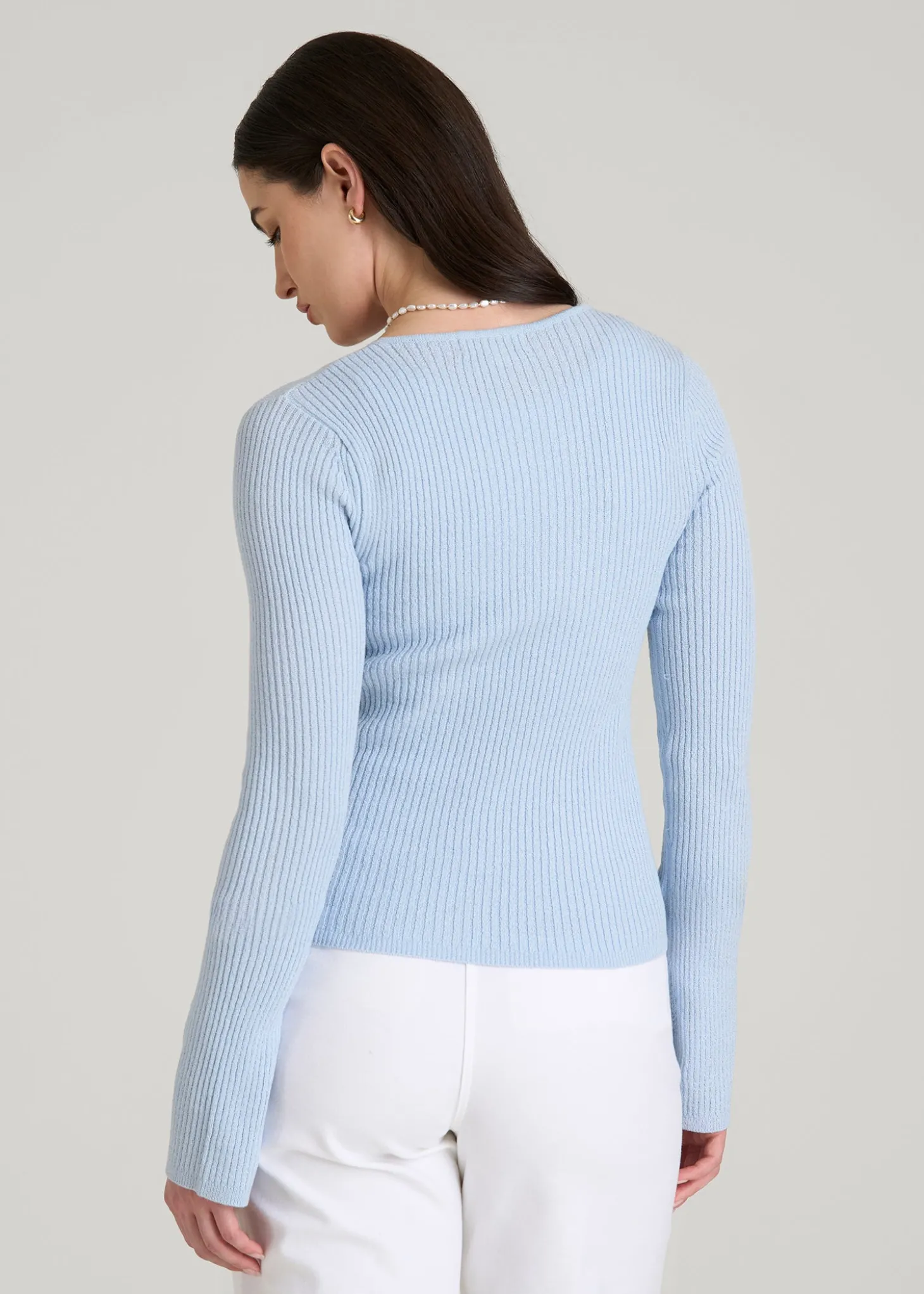 Boucle Knit Cardigan for Tall Women