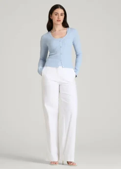 Boucle Knit Cardigan for Tall Women