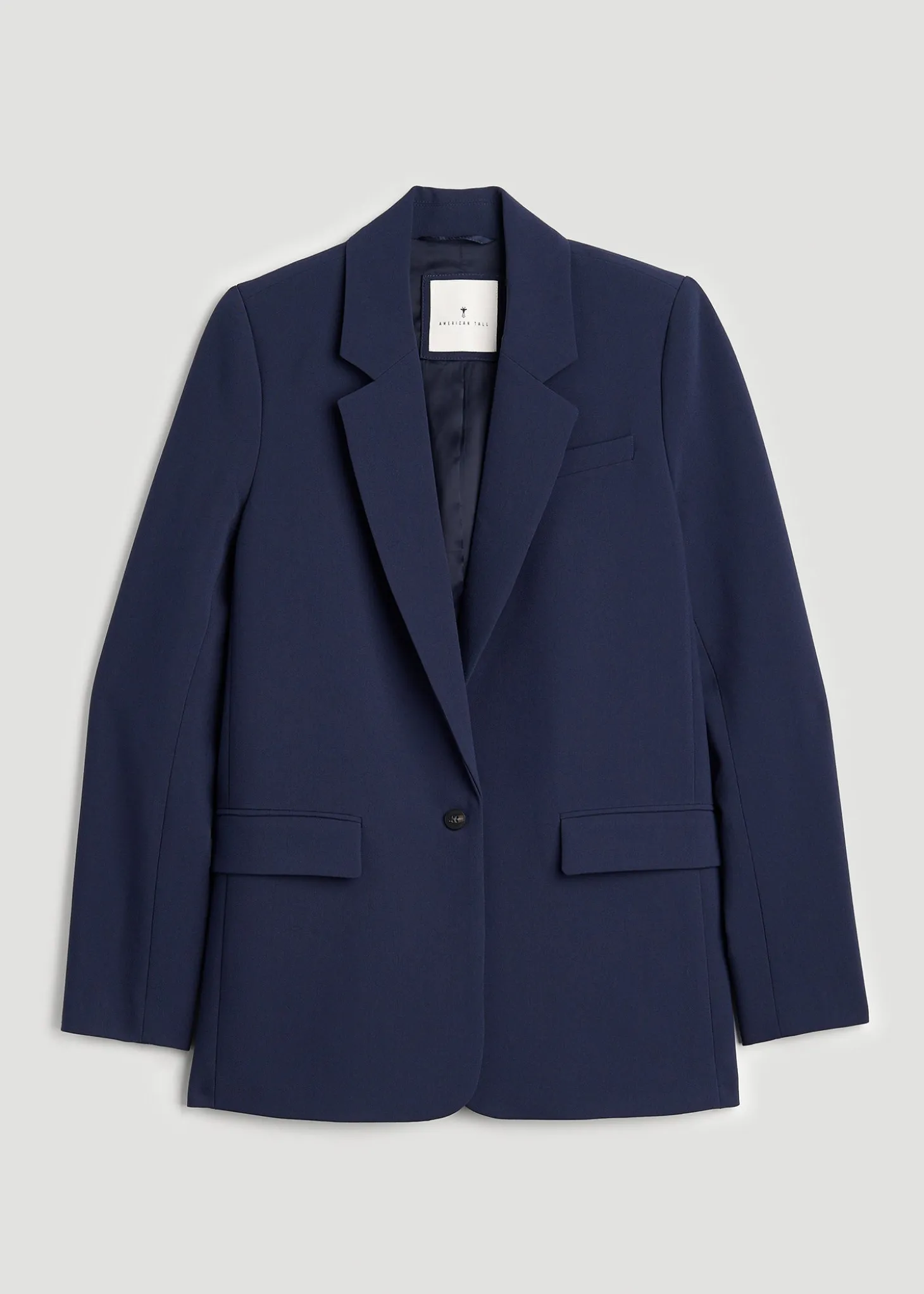 Boyfriend Fit Single-Button Blazer for Tall Women