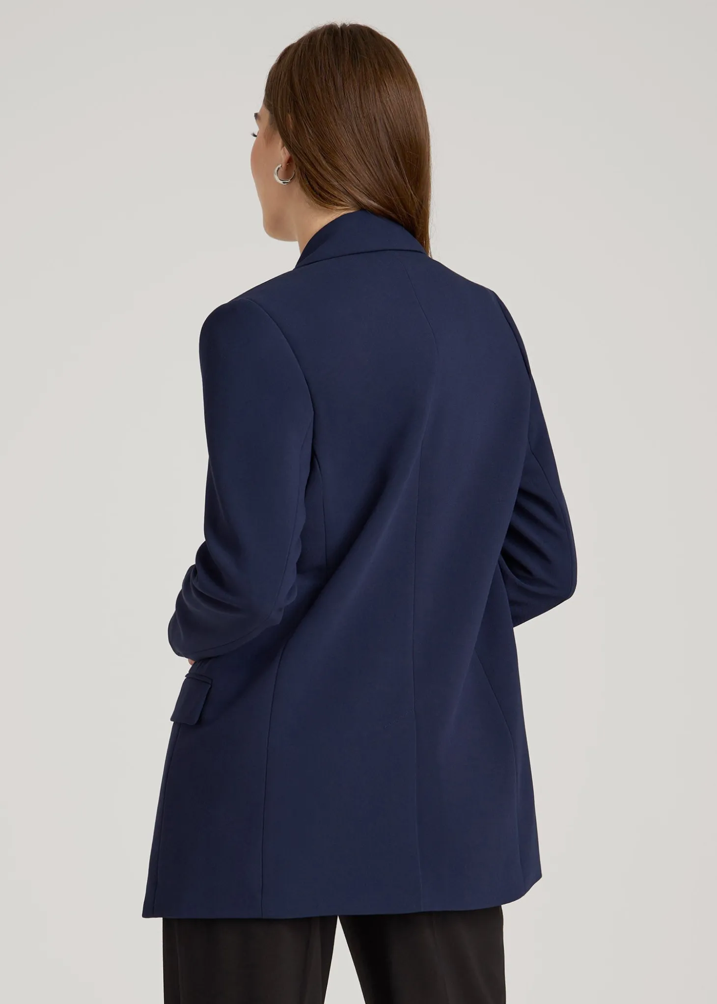 Boyfriend Fit Single-Button Blazer for Tall Women