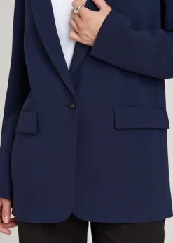Boyfriend Fit Single-Button Blazer for Tall Women