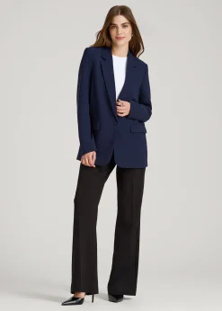 Boyfriend Fit Single-Button Blazer for Tall Women