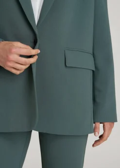 Boyfriend Fit Single-Button Blazer for Tall Women
