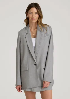 Boyfriend Fit Single-Button Blazer for Tall Women