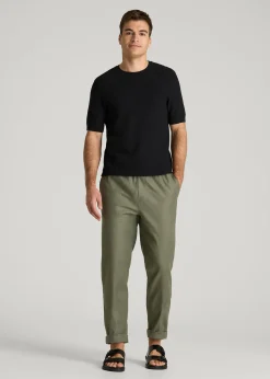 Braided Knit T-Shirt for Tall Men