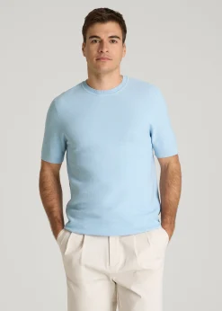 Braided Knit T-Shirt for Tall Men