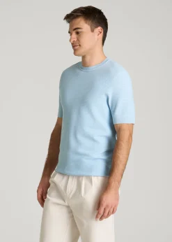 Braided Knit T-Shirt for Tall Men
