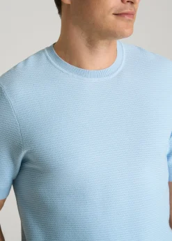 Braided Knit T-Shirt for Tall Men