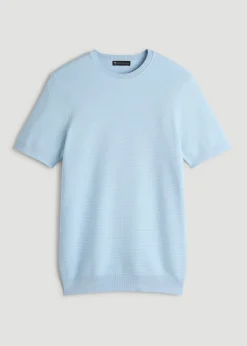 Braided Knit T-Shirt for Tall Men