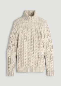 Cable Knit Turtleneck for Tall Men