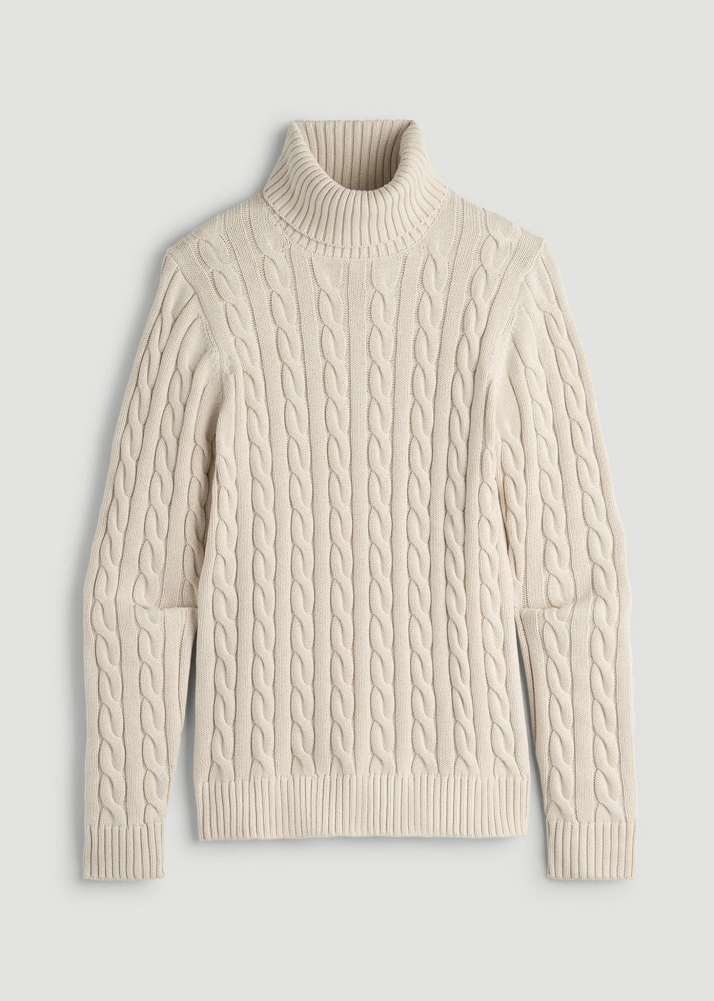 Cable Knit Turtleneck for Tall Men