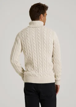 Cable Knit Turtleneck for Tall Men