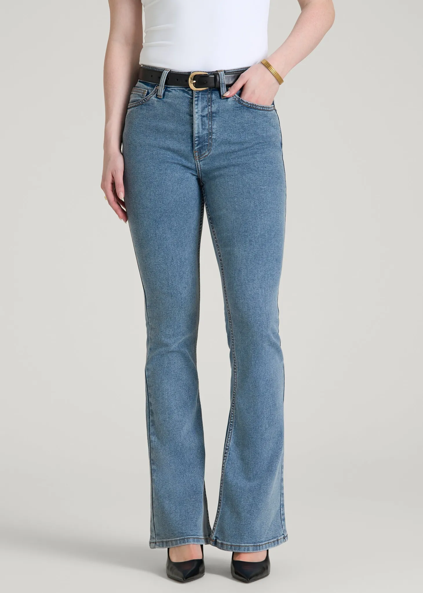 Chloe High Rise Flare Jeans for Tall Women