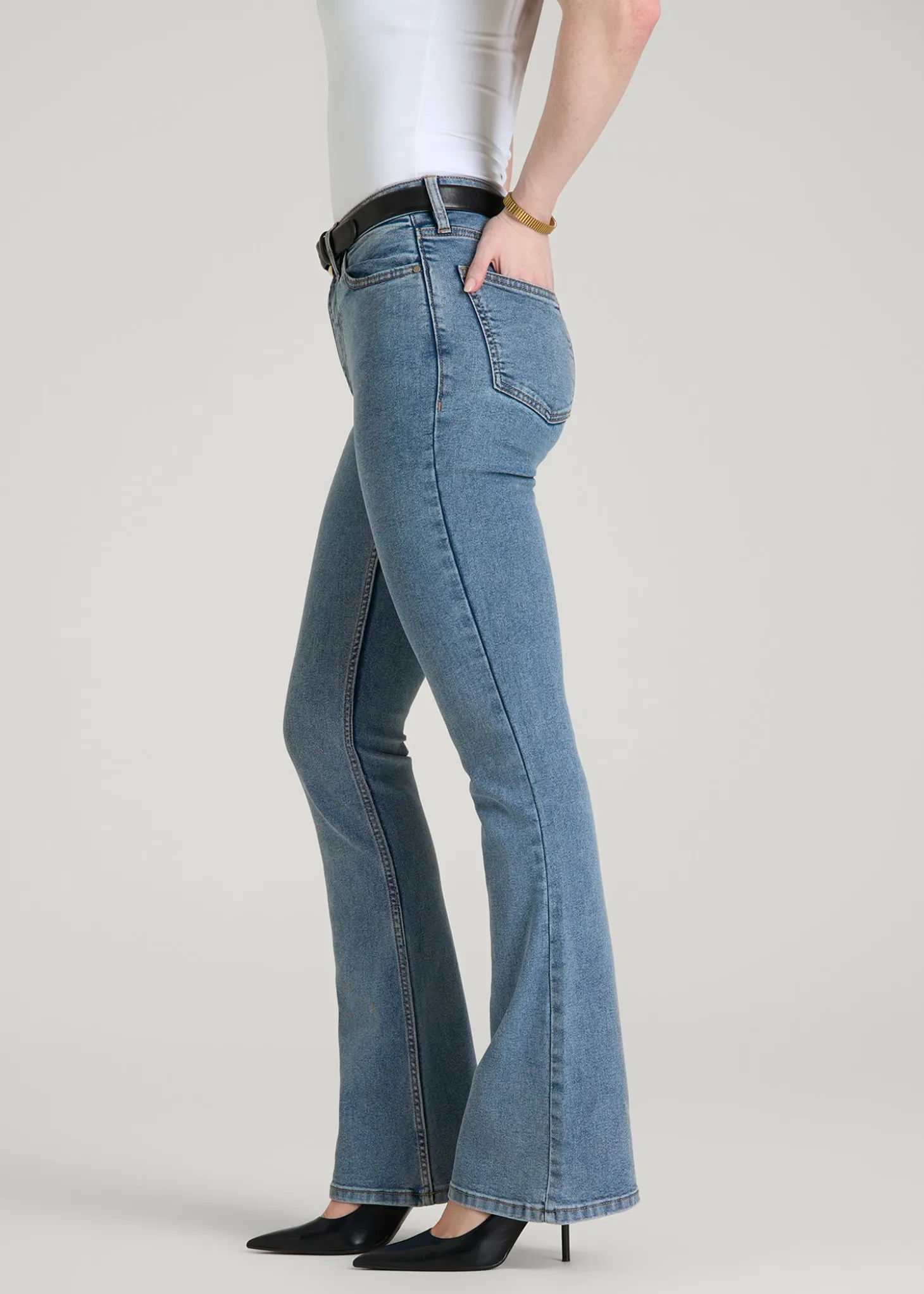 Chloe High Rise Flare Jeans for Tall Women