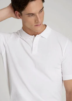 Classic Polo with Embroidered Logo for Tall Men