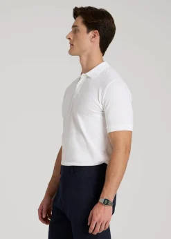 Classic Polo with Embroidered Logo for Tall Men