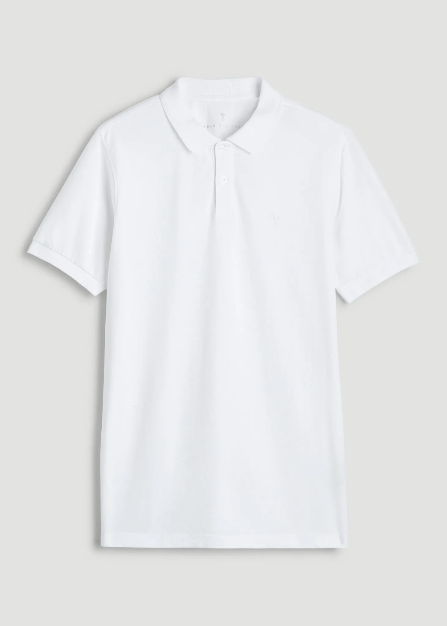 Classic Polo with Embroidered Logo for Tall Men