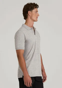 Classic Polo with Embroidered Logo for Tall Men