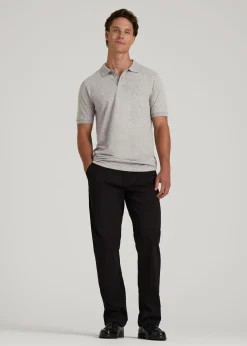 Classic Polo with Embroidered Logo for Tall Men