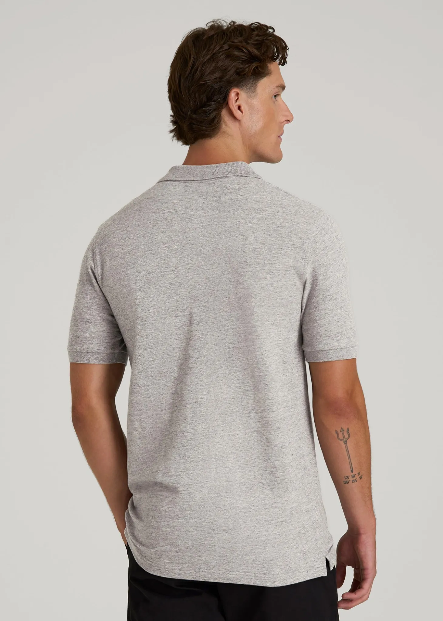 Classic Polo with Embroidered Logo for Tall Men