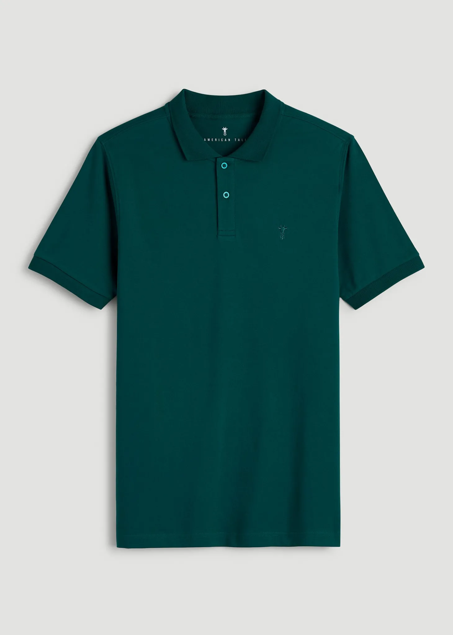 Classic Polo with Embroidered Logo for Tall Men
