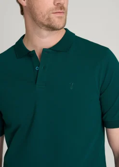 Classic Polo with Embroidered Logo for Tall Men