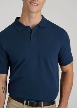 Classic Polo with Embroidered Logo for Tall Men