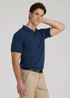 Classic Polo with Embroidered Logo for Tall Men