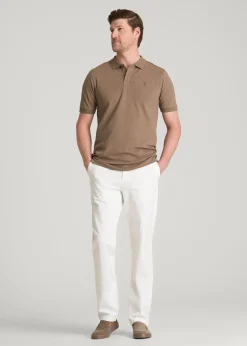 Classic Polo with Embroidered Logo for Tall Men