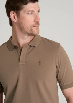 Classic Polo with Embroidered Logo for Tall Men