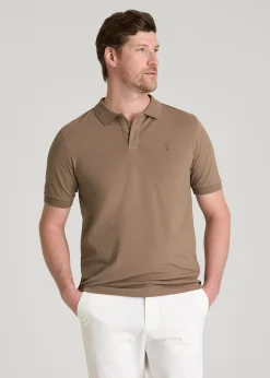 Classic Polo with Embroidered Logo for Tall Men