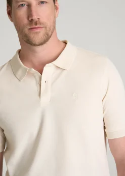 Classic Polo with Embroidered Logo for Tall Men